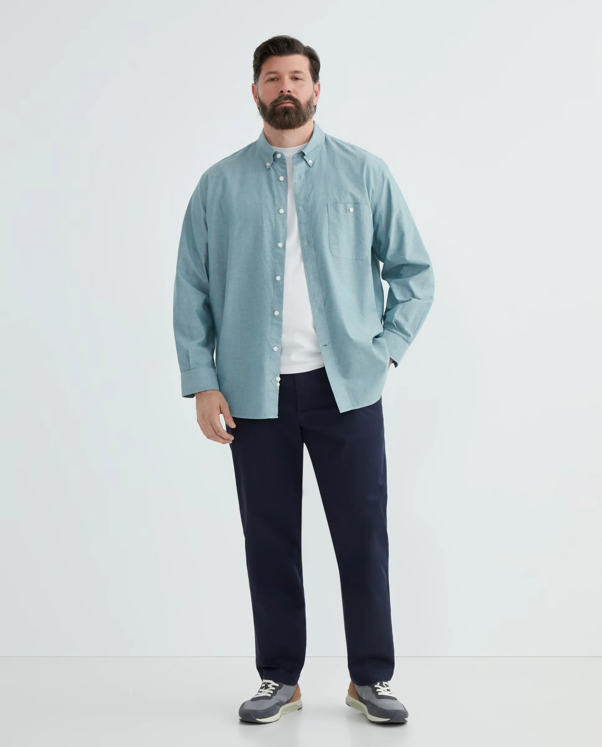 Мужская рубашка с длинным рукавом больших размеров Oxford гладкая Dustin, бирюзовый
Мужская рубашка с длинным рукавом больших размеров Oxford гладкая Dustin, бирюзовый