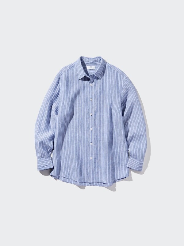 Льняная рубашка премиум-класса regular fit в полоску, с обычным воротником Uniqlo, синий
Льняная рубашка премиум-класса regular fit в полоску, с обычным воротником Uniqlo, синий