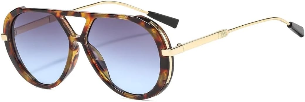 Ретро-солнцезащитные очки с двойным лучом для женщин, роскошные, с леопардовым принтом и градиентом, мужские панк-очки с защитой от УФ-излучения UV400 UATXTAU, Leopard Blue
Ретро-солнцезащитные очки с двойным лучом для женщин, роскошные, с леопардовым принтом и градиентом, мужские панк-очки с защитой от УФ-излучения UV400 UATXTAU, Leopard Blue