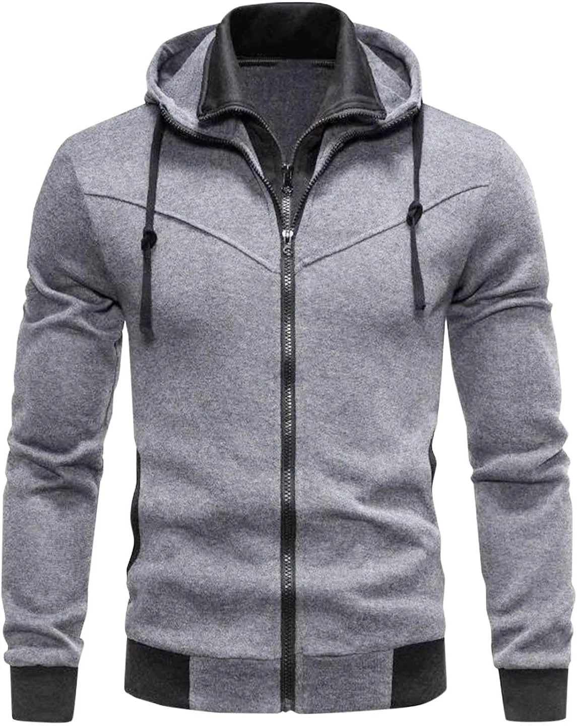 Мужской худи с длинными рукавами, сплит, классический комфортный пуловер, свободный воротник-стойка, карманы
Мужской худи с длинными рукавами, сплит, классический комфортный пуловер, свободный воротник-стойка, карманы