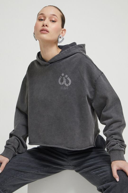 Хлопковая толстовка Hugo, серый
Хлопковая толстовка Hugo, серый