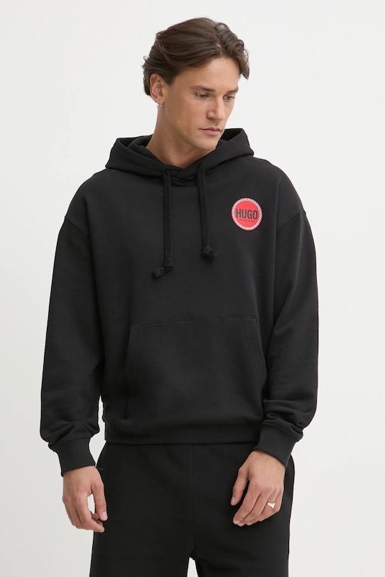 Хлопковая толстовка Hugo, черный
Хлопковая толстовка Hugo, черный