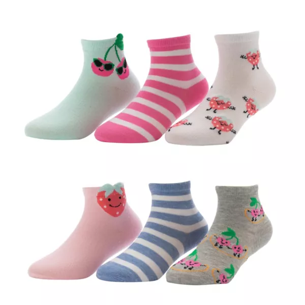 Девочки 4-12 лет, упаковка 6 шт., узорчатые кеды So, цвет fruit
Девочки 4-12 лет, упаковка 6 шт., узорчатые кеды So, цвет fruit