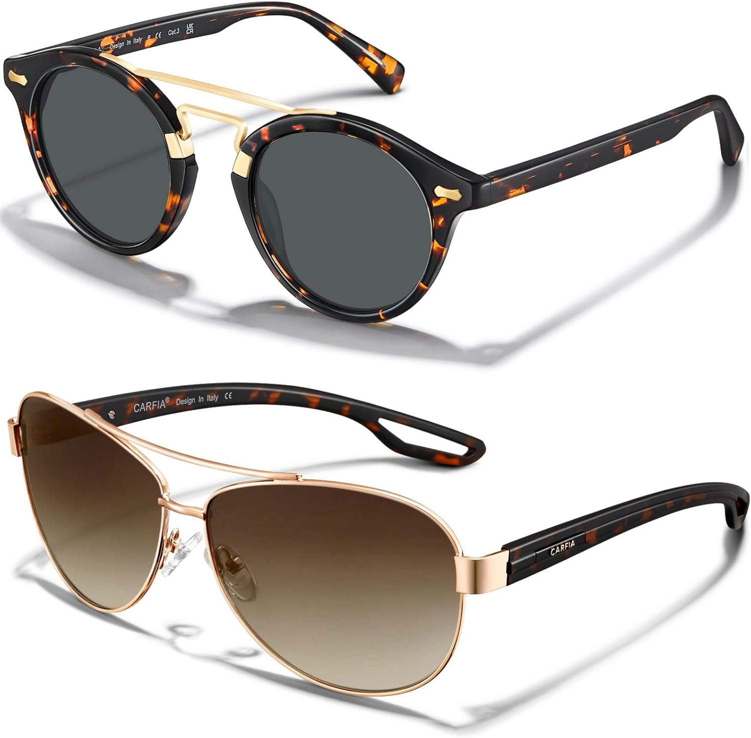 Легкие ретро-солнцезащитные очки CARFIA в стиле «пилот» для женщин, поляризованные, с защитой от УФ-излучения, модные солнцезащитные очки для вождения на открытом воздухе, металлическая оправа
Легкие ретро-солнцезащитные очки CARFIA в стиле «пилот» для женщин, поляризованные, с защитой от УФ-излучения, модные солнцезащитные очки для вождения на открытом воздухе, металлическая оправа