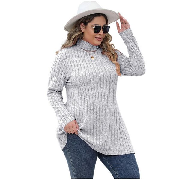 Топ женский plus size с полосками, высоким воротом, длинным рукавом и разрезом Yesfashion, Gray
Топ женский plus size с полосками, высоким воротом, длинным рукавом и разрезом Yesfashion, Gray