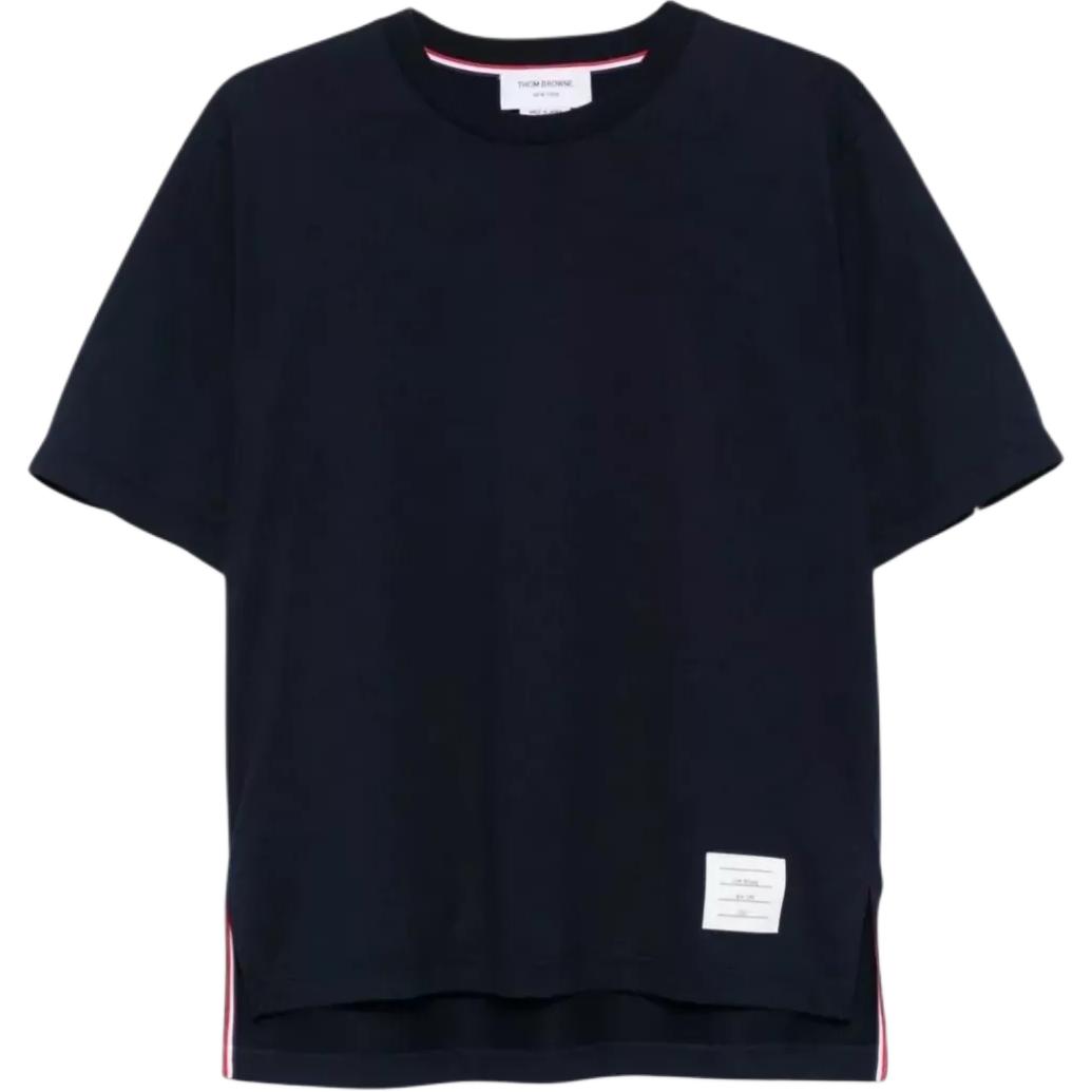 Полосатая детализированная футболка с круглым вырезом Stripe Detailed Crewneck THOM BROWNE, синий
Полосатая детализированная футболка с круглым вырезом Stripe Detailed Crewneck THOM BROWNE, синий