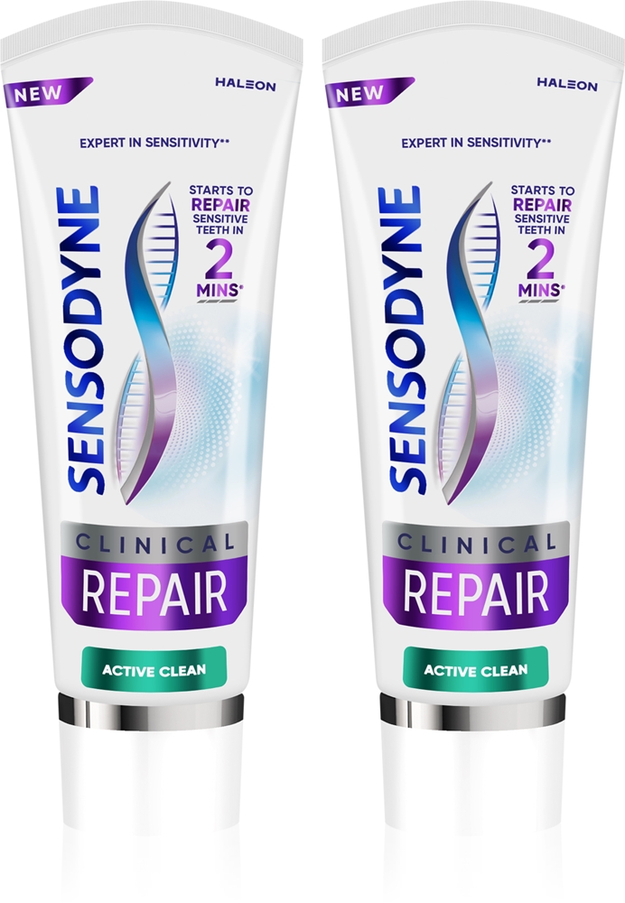Зубная паста Clinical Repair Active Clean Sensodyne, 2× 75 мл
Зубная паста Clinical Repair Active Clean Sensodyne, 2× 75 мл