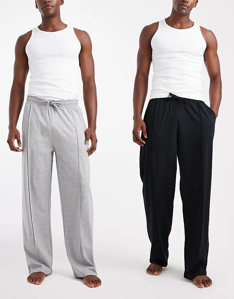 Комплект из 2 домашних брюк ASOS DESIGN черного и серого меланжевого цветов
Комплект из 2 домашних брюк ASOS DESIGN черного и серого меланжевого цветов