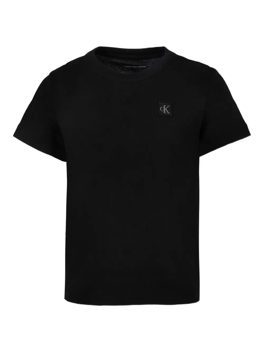 Хлопковая футболка с аппликацией логотипа Calvin Klein Kids, черный 
Хлопковая футболка с аппликацией логотипа Calvin Klein Kids, черный