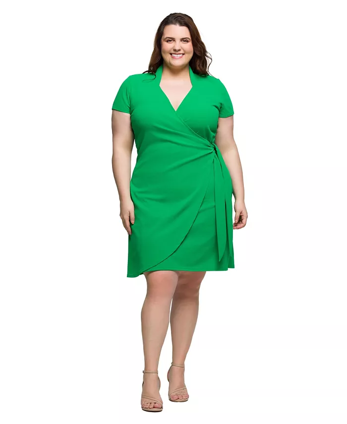 Платье-кимоно с воротником-стойкой до колен больших размеров 24seven Comfort Apparel, зеленый
Платье-кимоно с воротником-стойкой до колен больших размеров 24seven Comfort Apparel, зеленый