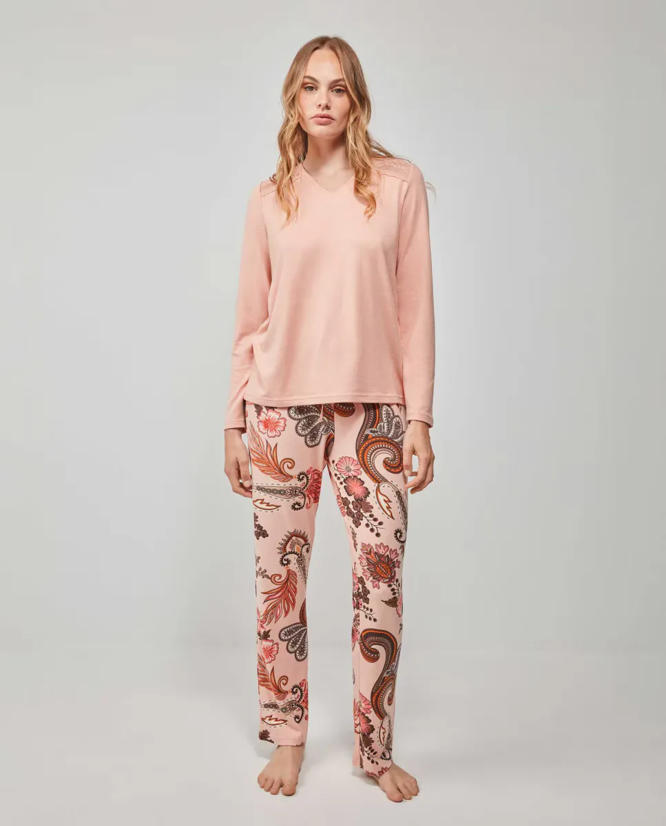 Женская длинная пижама из вискозного трикотажа Gisela, цвет Rosa
Женская длинная пижама из вискозного трикотажа Gisela, цвет Rosa