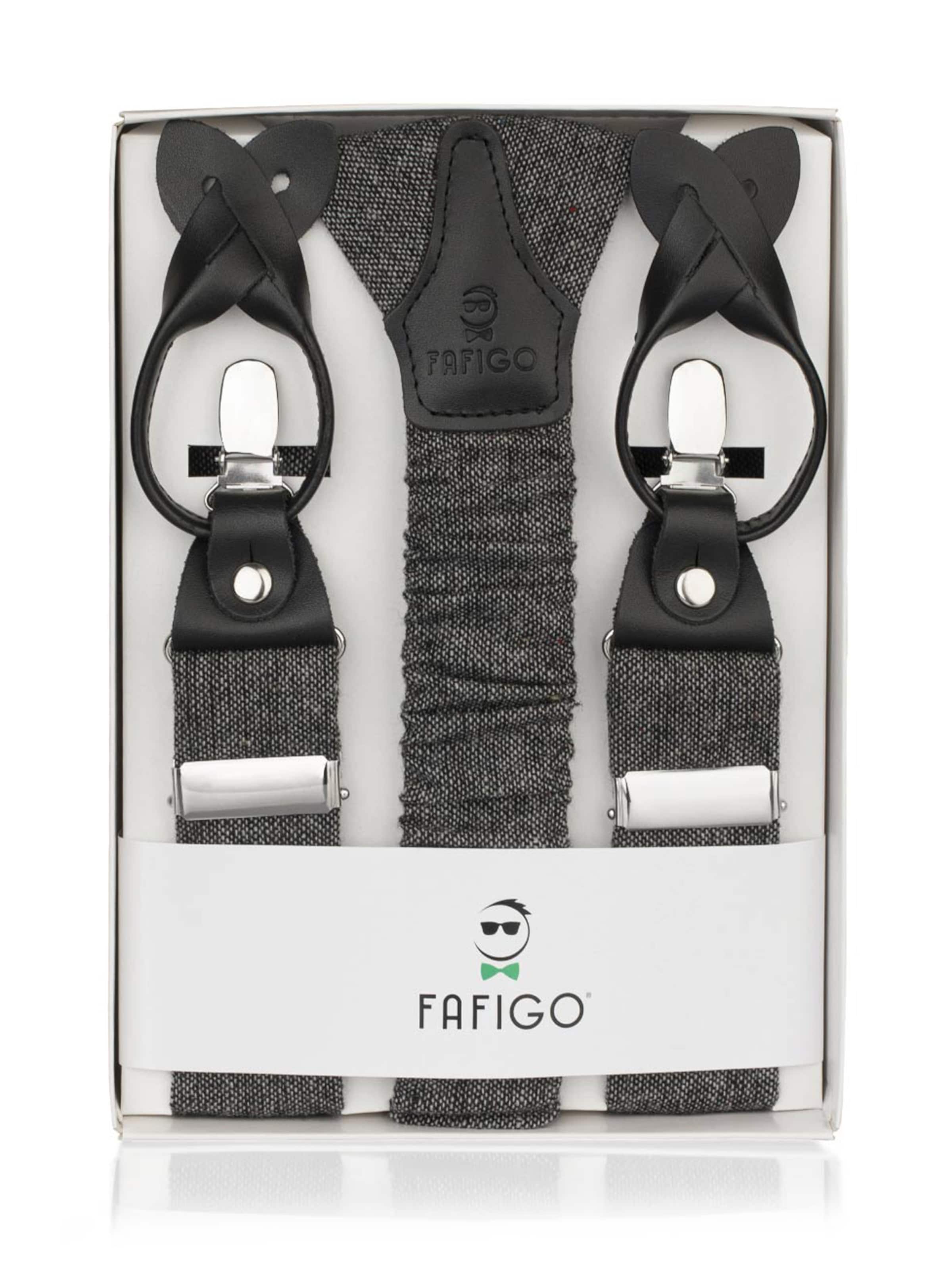 FAFIGO Подтяжки 'Zio Antonio' в крапчатом сером цвете
FAFIGO Подтяжки 'Zio Antonio' в крапчатом сером цвете