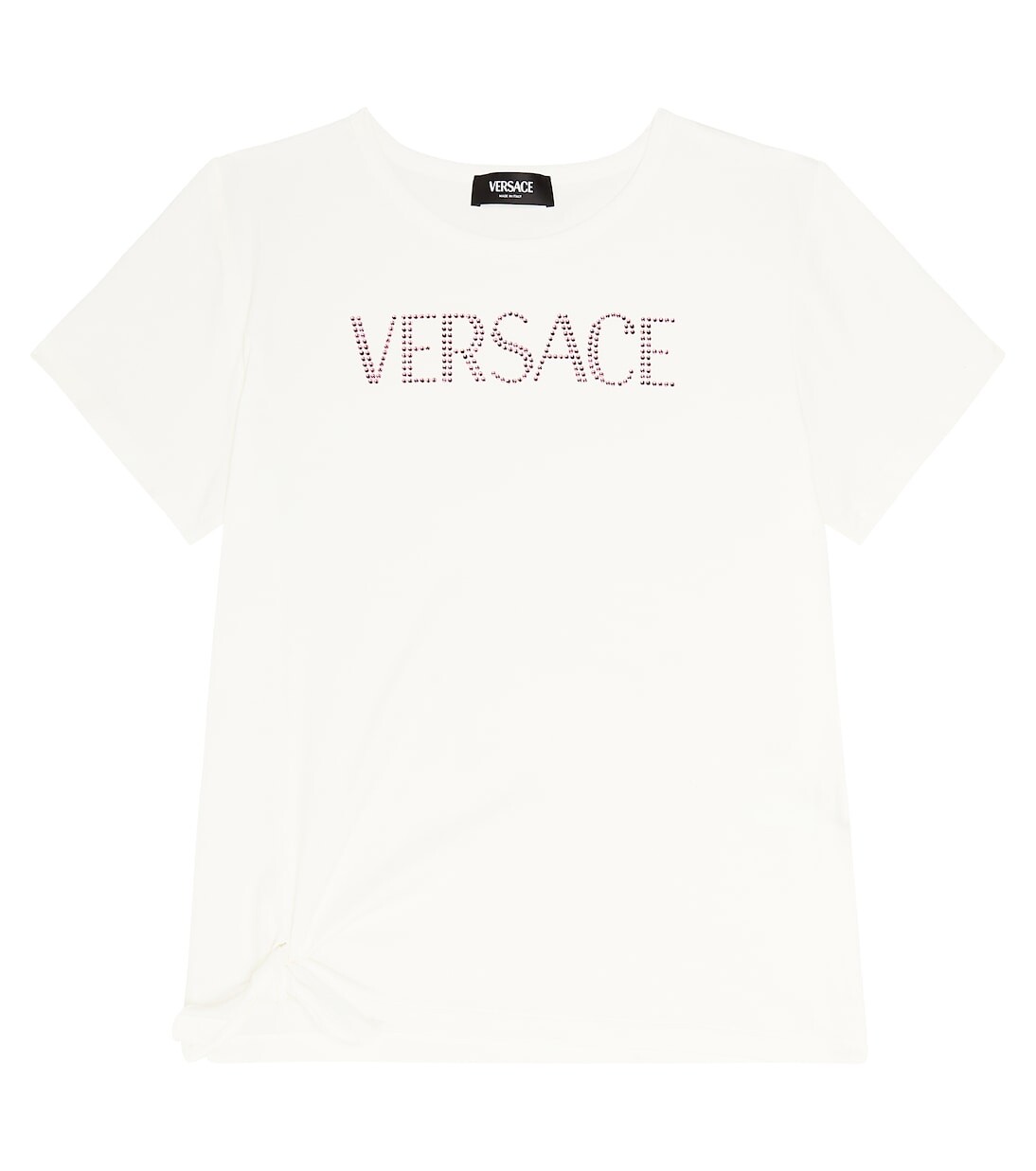 Футболка из хлопкового джерси с логотипом Versace Kids, белый
Футболка из хлопкового джерси с логотипом Versace Kids, белый