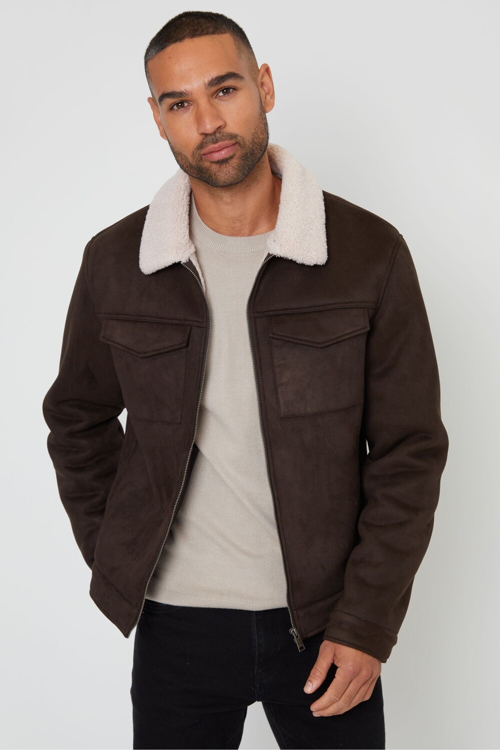 Куртка авиатор с подкладкой из искусственного меха и замши «борг» Threadbare, коричневый
Куртка авиатор с подкладкой из искусственного меха и замши «борг» Threadbare, коричневый