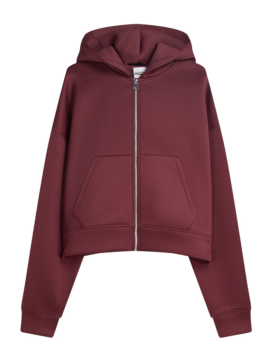 Толстовка с капюшоном на молнии Bershka, бургундия
Толстовка с капюшоном на молнии Bershka, бургундия