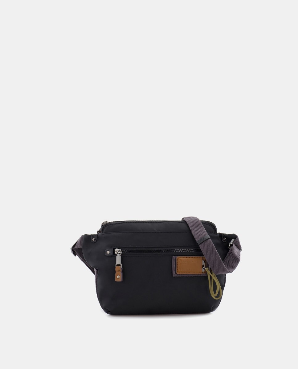 Мужская поясная сумка из черной ткани Scharlau, черный
Мужская поясная сумка из черной ткани Scharlau, черный