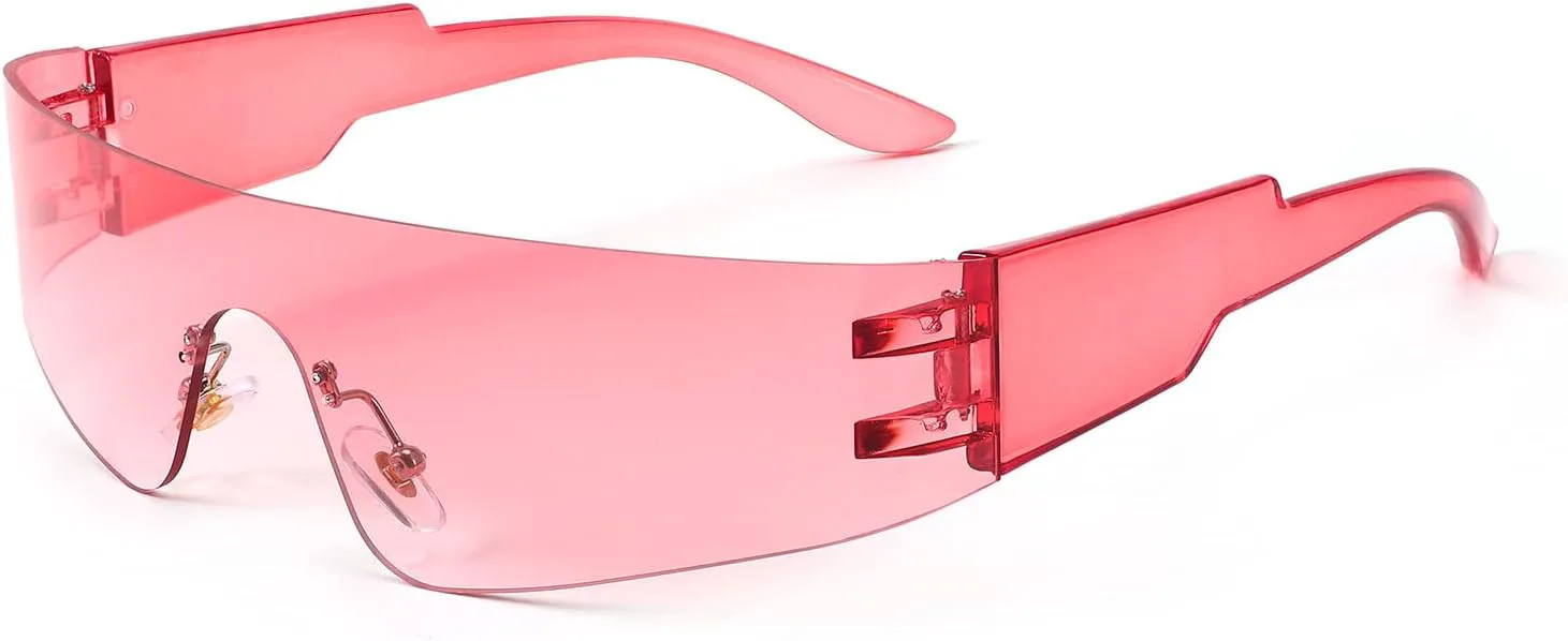 FEISEDY Футуристические солнцезащитные очки в стиле панк с козырьком, без оправы, цельные, зеркальные, для женщин и мужчин, B2927, Gradient Pink Mirrored
FEISEDY Футуристические солнцезащитные очки в стиле панк с козырьком, без оправы, цельные, зеркальные, для женщин и мужчин, B2927, Gradient Pink Mirrored