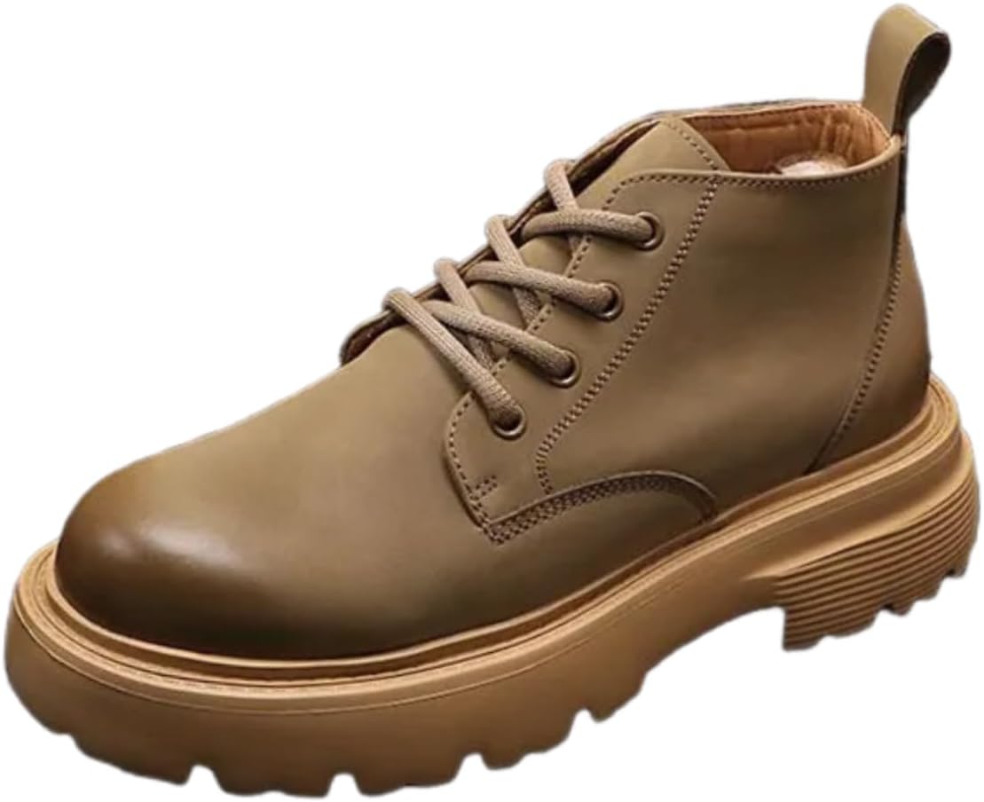 Мужские ретро ботинки на высокой подошве с широким носком, удобным массивным каблуком и высокой шнуровкой, повседневные платформенные ботинки в стиле милитари Lexamen, хаки
Мужские ретро ботинки на высокой подошве с широким носком, удобным массивным каблуком и высокой шнуровкой, повседневные платформенные ботинки в стиле милитари Lexamen, хаки