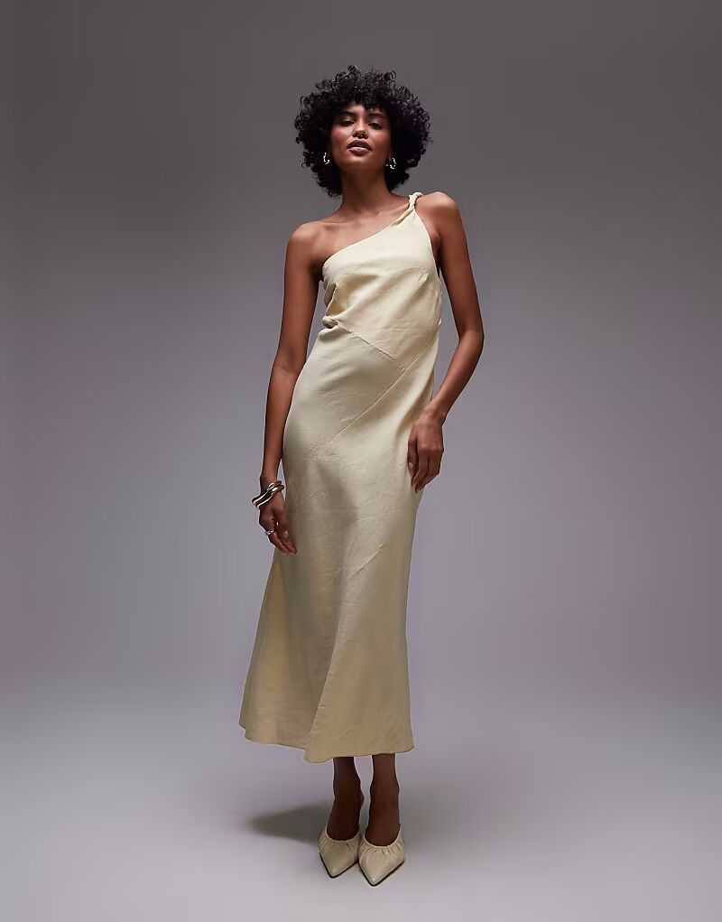 & Other Stories льняное платье миди на одно плечо с витыми бретельками в цвете «масло-желтый»
& Other Stories льняное платье миди на одно плечо с витыми бретельками в цвете «масло-желтый»