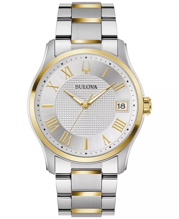 Мужские классические двухцветные часы Wilton с браслетом из нержавеющей стали, 41 мм Bulova
Мужские классические двухцветные часы Wilton с браслетом из нержавеющей стали, 41 мм Bulova