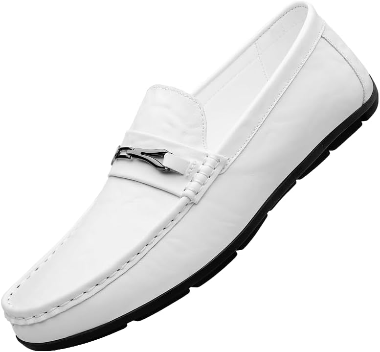 Мужские лоферы-слипон из натуральной кожи с отделкой под пенни, повседневные, легкие, нескользящие мокасины, обувь для офиса, вождения и прогулок Igzbibg, белый
Мужские лоферы-слипон из натуральной кожи с отделкой под пенни, повседневные, легкие, нескользящие мокасины, обувь для офиса, вождения и прогулок Igzbibg, белый