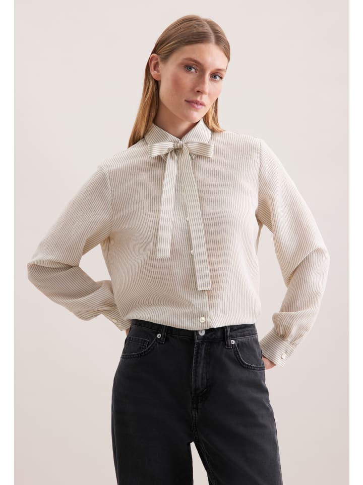 Блузка-рубашка прямого кроя цвета экрю Seidensticker
Блузка-рубашка прямого кроя цвета экрю Seidensticker