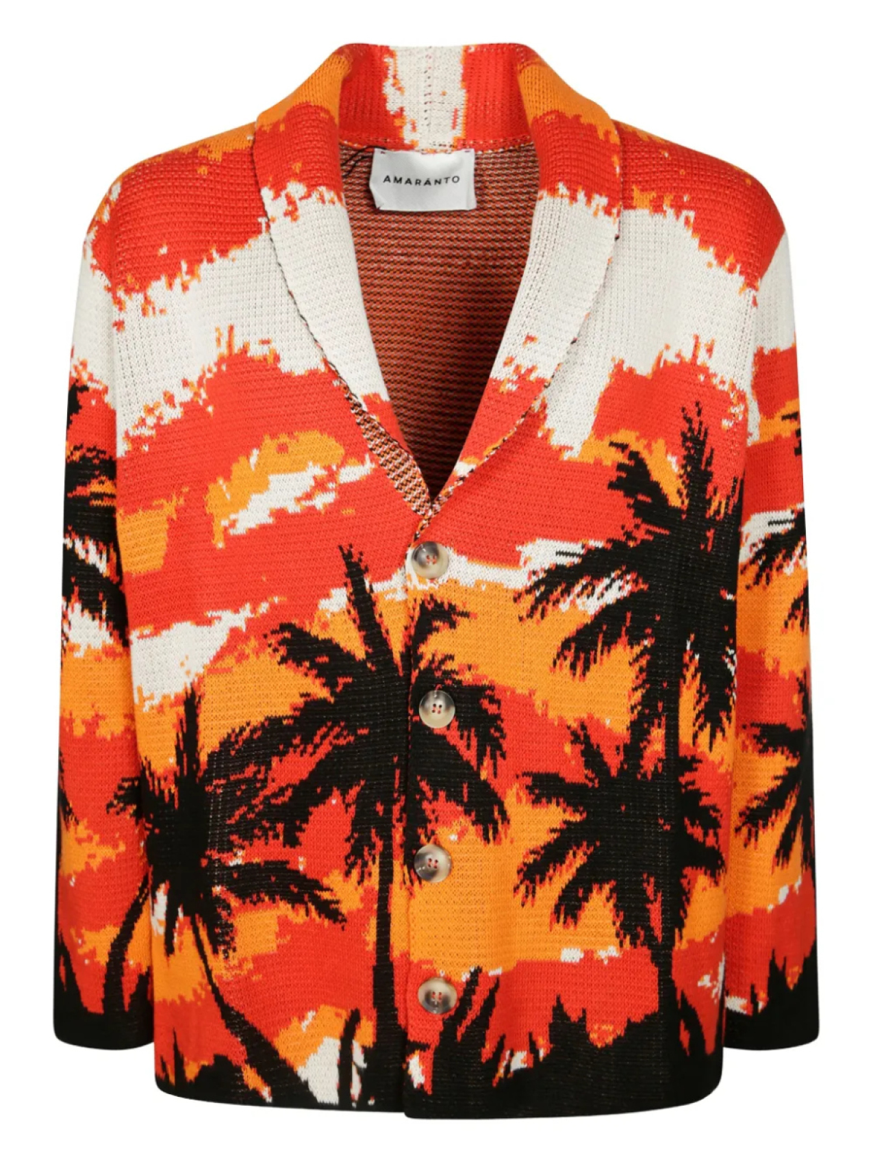 Кардиган с узорчатым жаккардом Amaranto, оранжевый
Кардиган с узорчатым жаккардом Amaranto, оранжевый