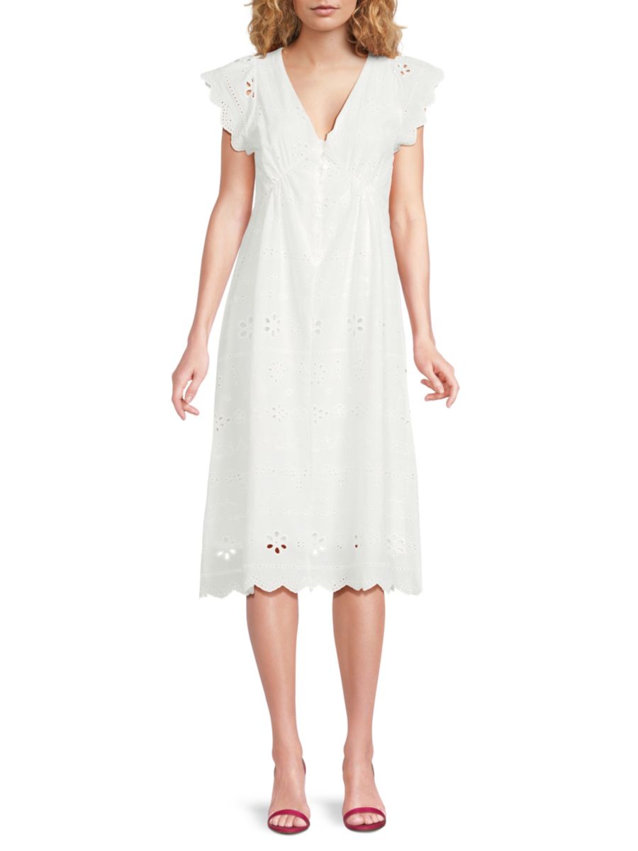 Платье миди из хлопка с люверсами Lea & Viola, белый
Платье миди из хлопка с люверсами Lea & Viola, белый