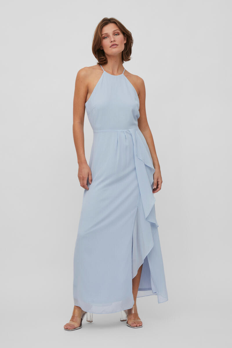 Платье с воротником халтер Vila, синий
Платье с воротником халтер Vila, синий