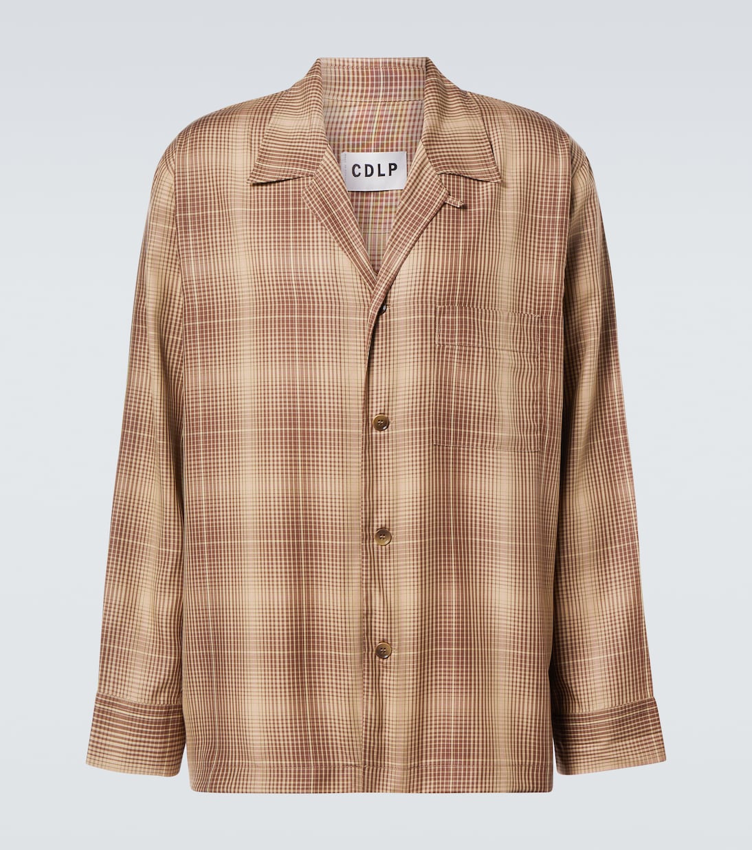 Пижамная рубашка в клетку CDLP, Dune Shadow Check 
Пижамная рубашка в клетку CDLP, Dune Shadow Check