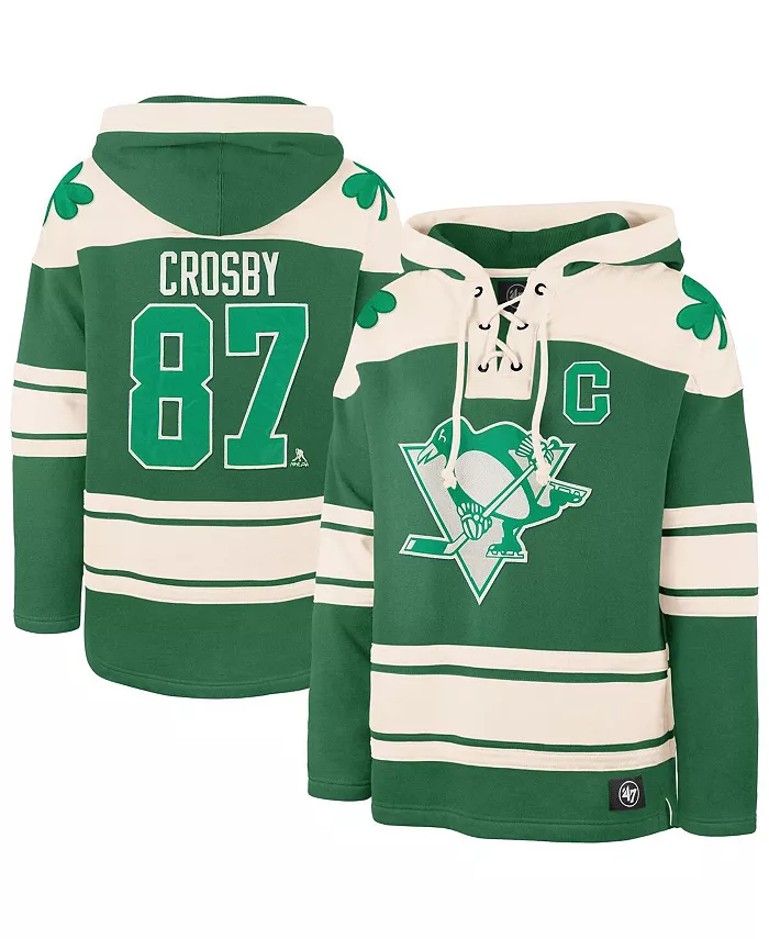 Мужская толстовка с капюшоном Sidney Crosby Kelly Green Pittsburgh Penguins St. Patrick's Day с именем игрока и номером на молнии '47 Brand
Мужская толстовка с капюшоном Sidney Crosby Kelly Green Pittsburgh Penguins St. Patrick's Day с именем игрока и номером на молнии '47 Brand
