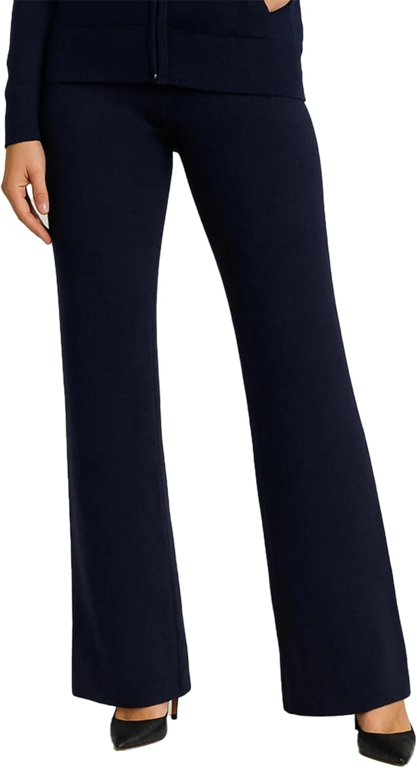 JENNIE LIU Женские брюки 100% кашемир Mid Rise Bootcut с эластичным поясом
JENNIE LIU Женские брюки 100% кашемир Mid Rise Bootcut с эластичным поясом