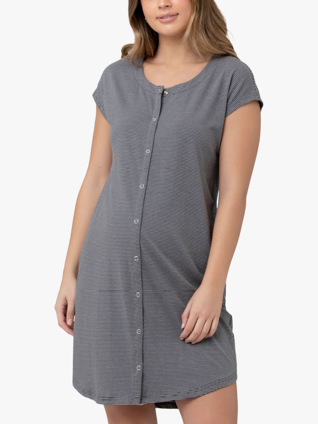 Блейк Страйп ночная сорочка для беременных и кормящих из органического хлопка Ripe, Gunship/White
Блейк Страйп ночная сорочка для беременных и кормящих из органического хлопка Ripe, Gunship/White