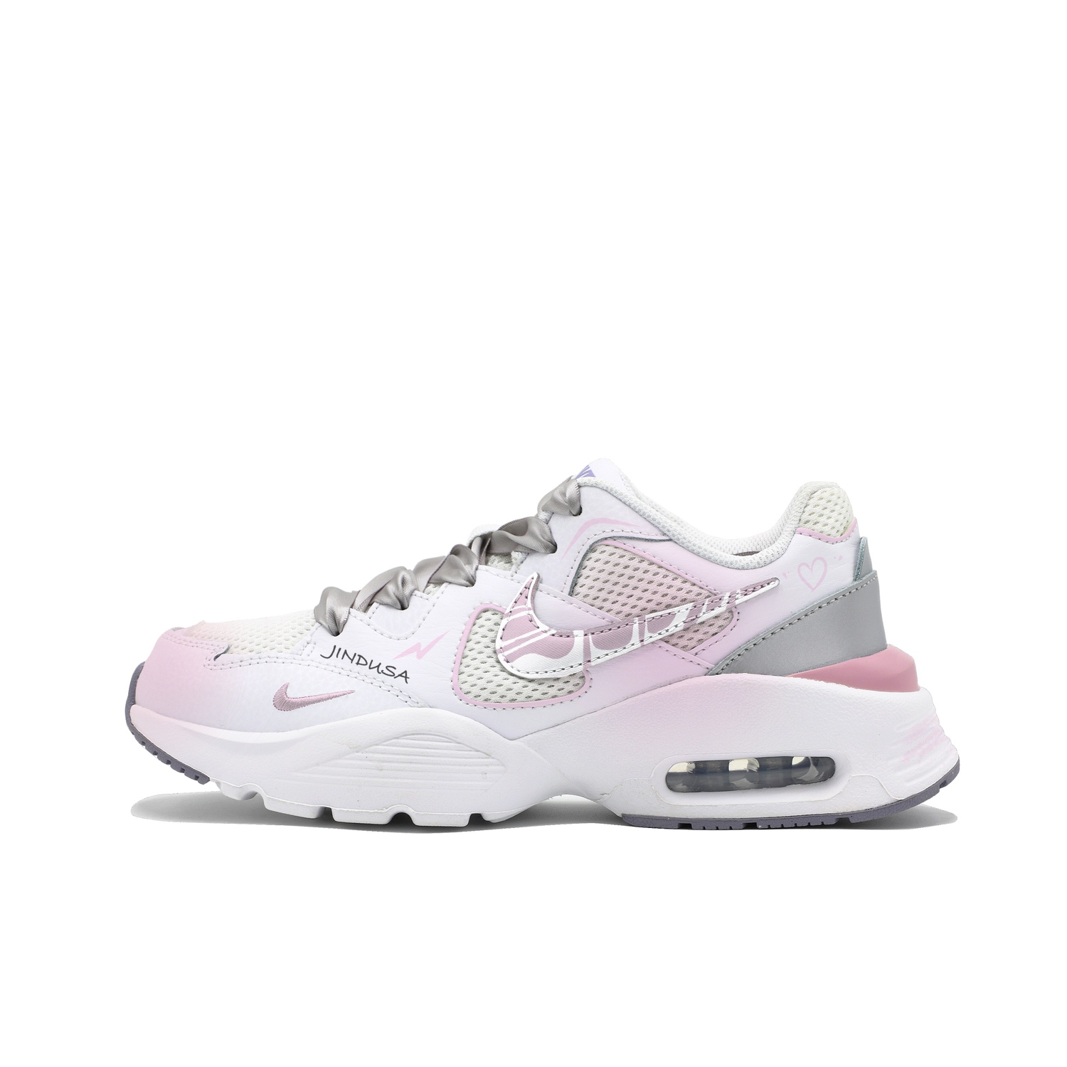 Nike Кроссовки Air Max Fusion для бега и повседневной носки, низкие, нескользящие, износостойкие, унисекс, розовый/серебристый/белый
Nike Кроссовки Air Max Fusion для бега и повседневной носки, низкие, нескользящие, износостойкие, унисекс, розовый/серебристый/белый