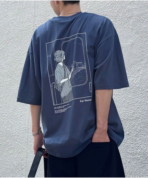 Футболка оверсайз с коротким рукавом, принт на спине, вышивка ILL'S, синий
Футболка оверсайз с коротким рукавом, принт на спине, вышивка ILL'S, синий