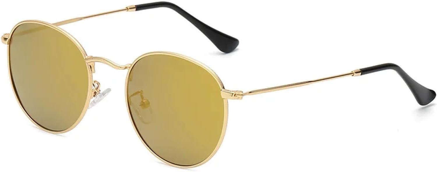 Классические женские круглые солнцезащитные очки в стиле ретро для мужчин, очки с пленочным покрытием Ocean Film, защита от УФ-излучения UV400 TVTBBVV, Luxury Gold Mirror
Классические женские круглые солнцезащитные очки в стиле ретро для мужчин, очки с пленочным покрытием Ocean Film, защита от УФ-излучения UV400 TVTBBVV, Luxury Gold Mirror