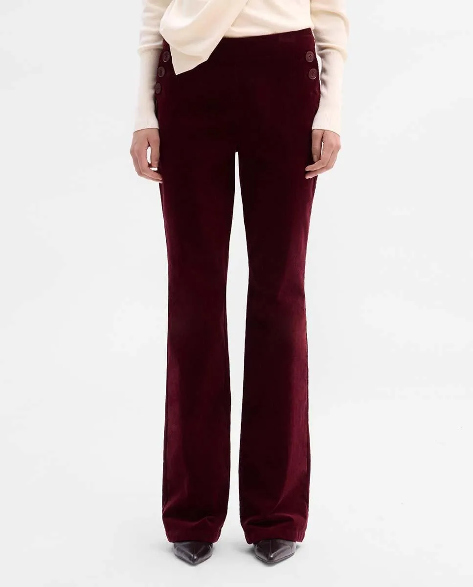 Женские расклешенные вельветовые брюки с пуговицами Simorra, красный
Женские расклешенные вельветовые брюки с пуговицами Simorra, красный