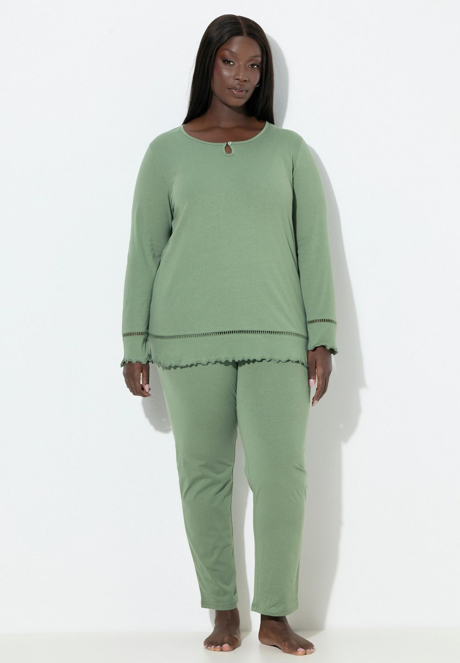 Пижамный комплект Ulla Popken OURLET AJOURÉ LISIÈRES ONDULÉES COL ROND MANCHES LONGUES SET, Khaki
Пижамный комплект Ulla Popken OURLET AJOURÉ LISIÈRES ONDULÉES COL ROND MANCHES LONGUES SET, Khaki