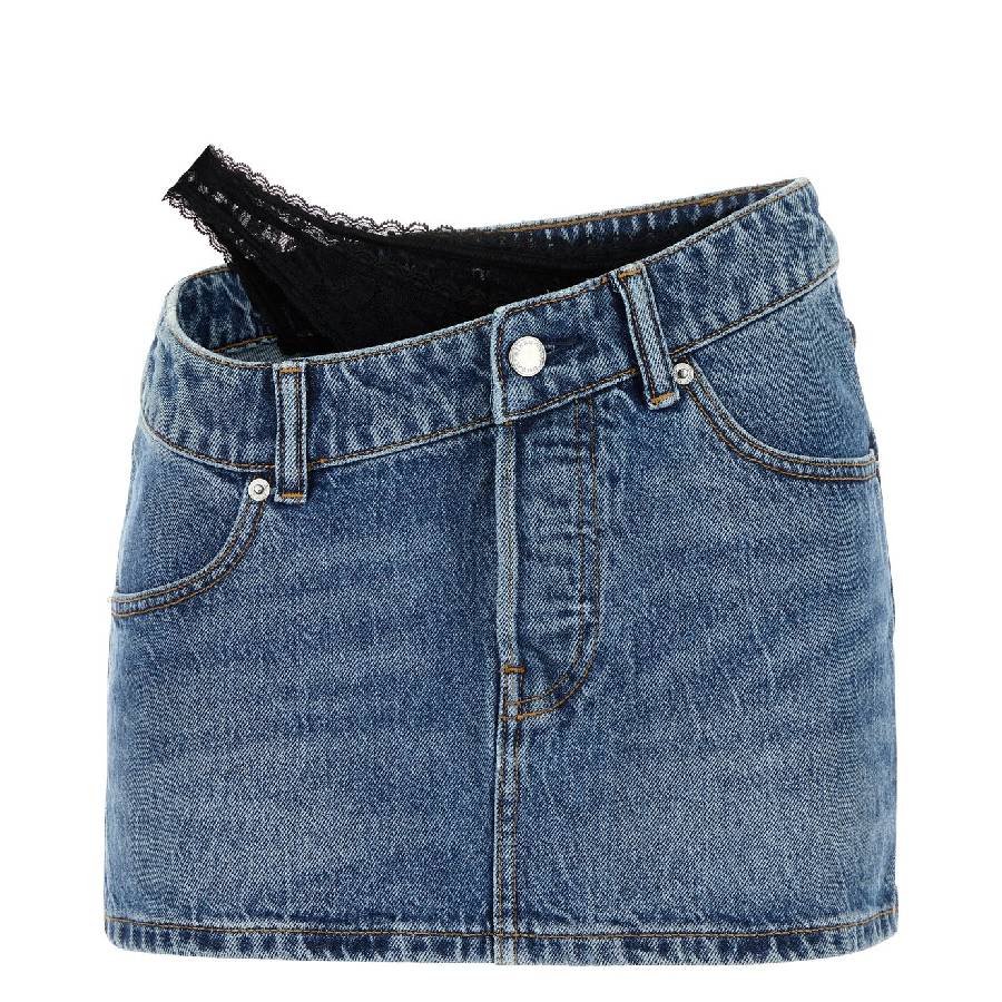 Мини-юбка T by Alexander Wang с асимметричной кружевной отделкой, синий
Мини-юбка T by Alexander Wang с асимметричной кружевной отделкой, синий