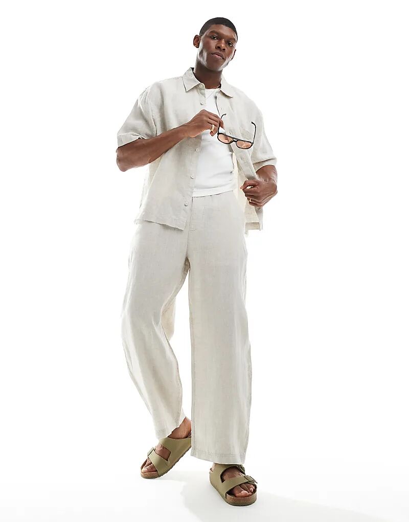 Спортивные брюки Pull&Bear из 100% льна бежевого цвета
Спортивные брюки Pull&Bear из 100% льна бежевого цвета