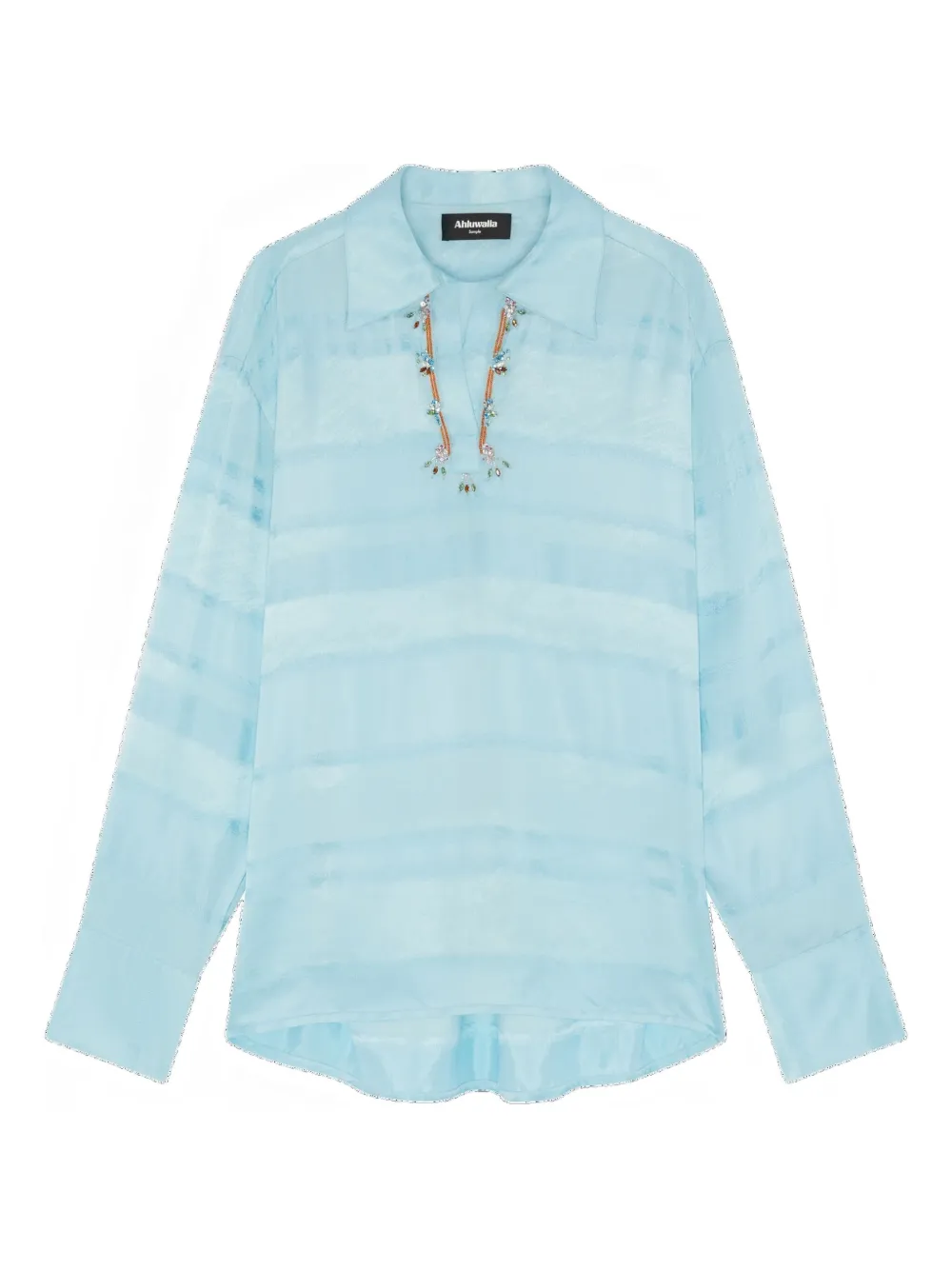 Рубашка с декорированным воротником Ahluwalia, синий
Рубашка с декорированным воротником Ahluwalia, синий