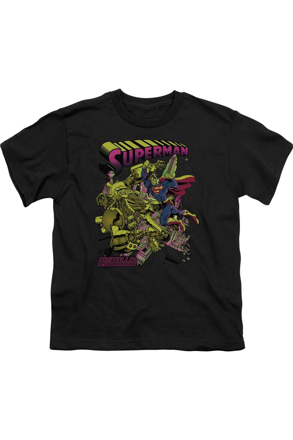 Футболка с коротким рукавом для детей "Супермен против Металло" в ультрафиолетовом стиле Gildan
Футболка с коротким рукавом для детей "Супермен против Металло" в ультрафиолетовом стиле Gildan