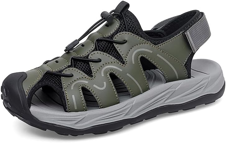 Сандалии для мужчин Asifn для пеших прогулок, спортивные пляжные туфли, легкие летние водные туфли, удобные повседневные с закрытым носком, зеленый
Сандалии для мужчин Asifn для пеших прогулок, спортивные пляжные туфли, легкие летние водные туфли, удобные повседневные с закрытым носком, зеленый