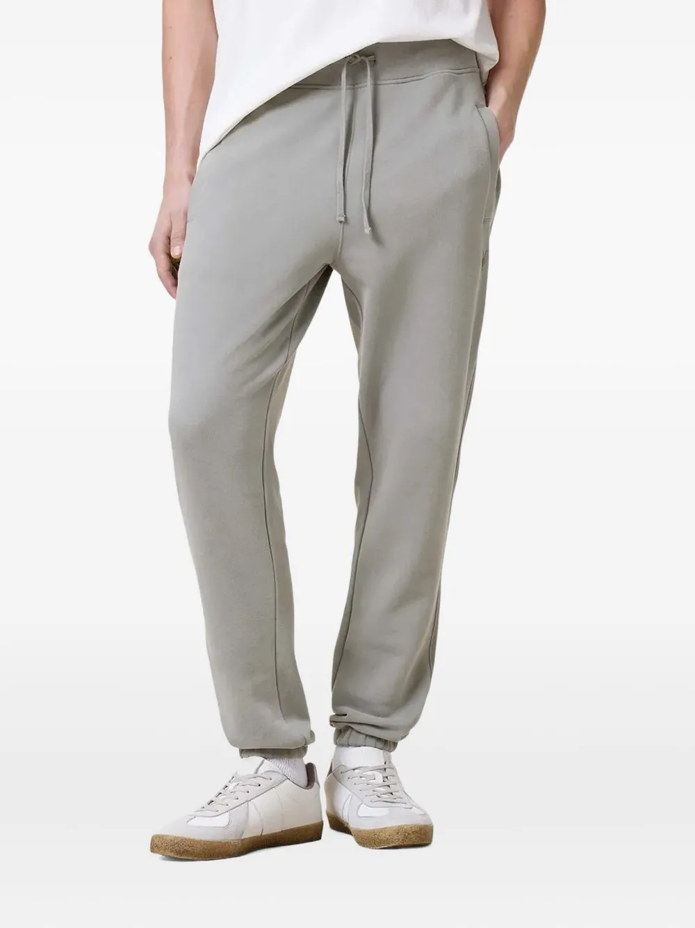 Брюки с вышитым логотипом AllSaints, серый 
Брюки с вышитым логотипом AllSaints, серый