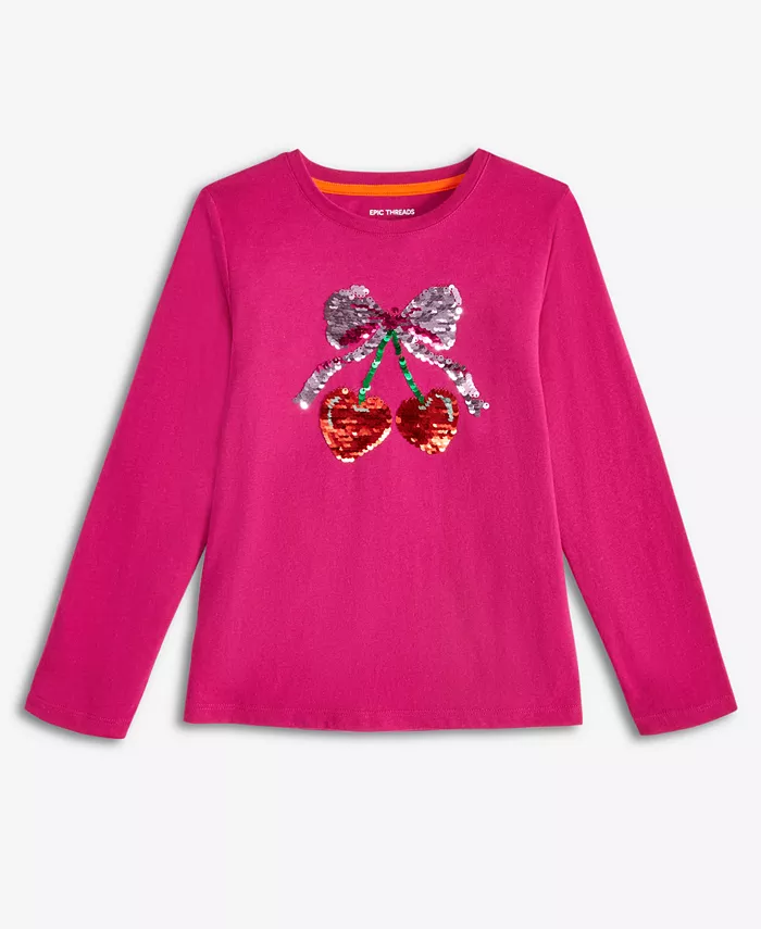 Футболка с длинным рукавом для девочек 5-20 с пайетками и принтом вишни Epic Threads, розовый
Футболка с длинным рукавом для девочек 5-20 с пайетками и принтом вишни Epic Threads, розовый