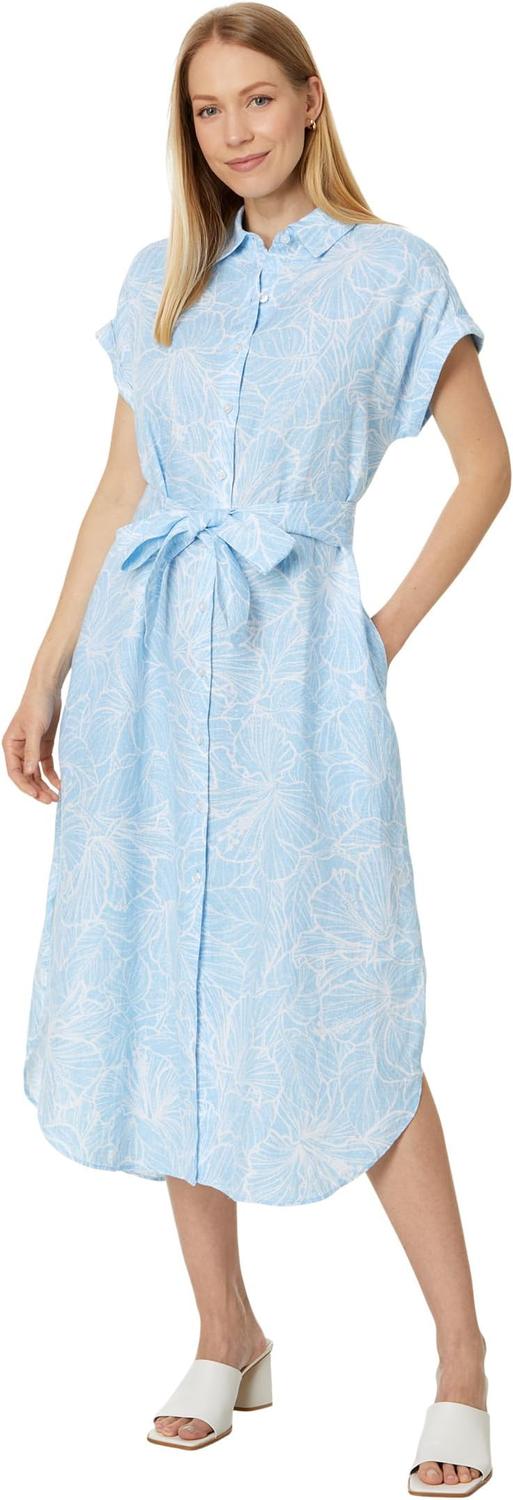 Платье Tommy Bahama Hightide Hibiscus Shirt Dress, цвет Glass Bead Blue
Платье Tommy Bahama Hightide Hibiscus Shirt Dress, цвет Glass Bead Blue