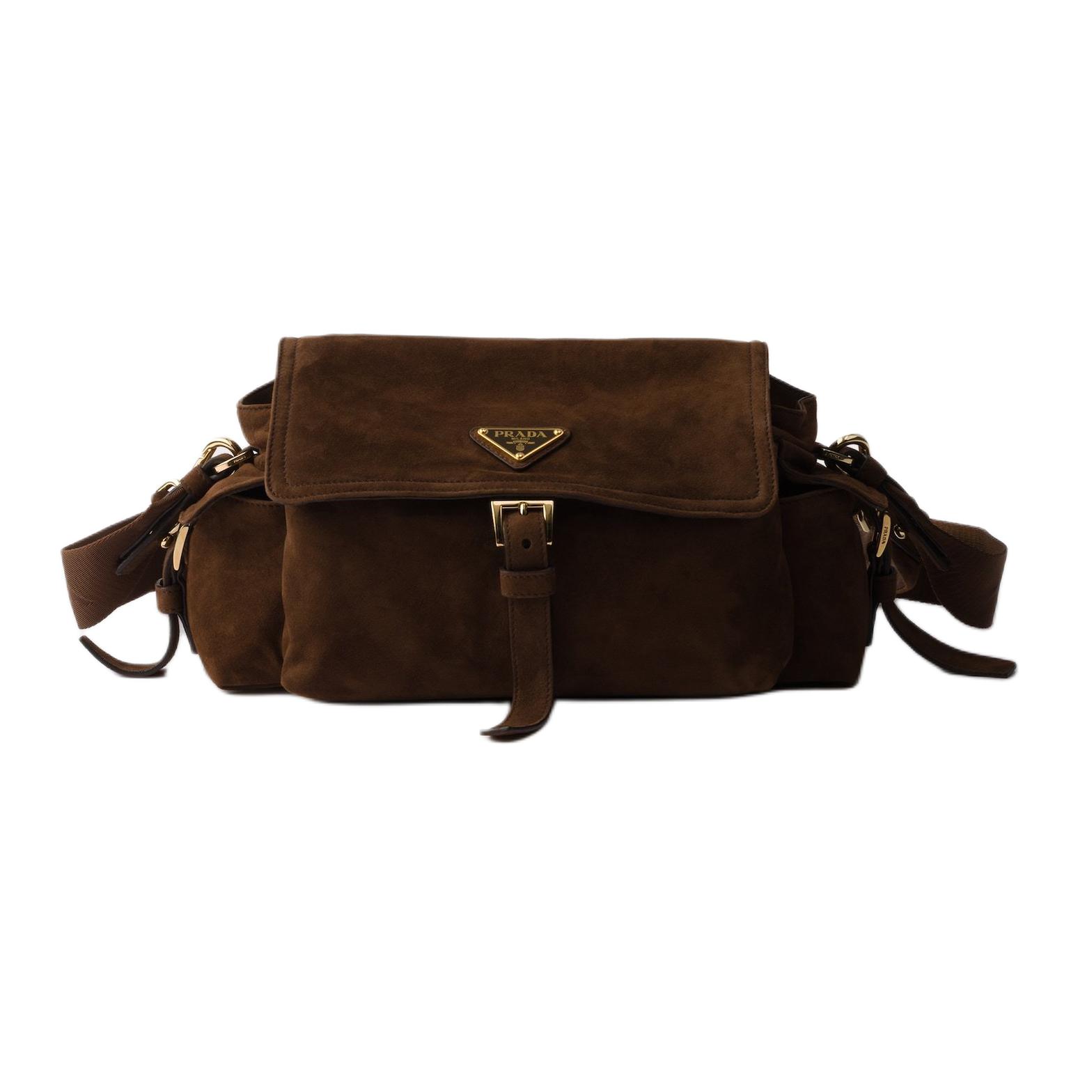 PRADA Женская сумка через плечо среднего размера из замши и натуральной кожи какао-браун
PRADA Женская сумка через плечо среднего размера из замши и натуральной кожи какао-браун