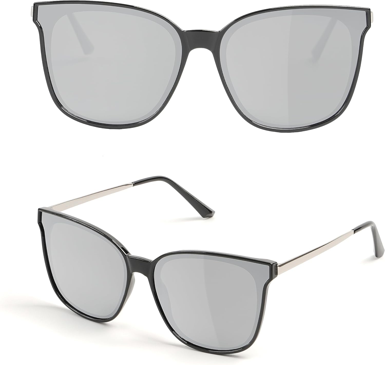 Модные поляризованные квадратные солнцезащитные очки TAC для женщин и мужчин, увеличенная легкая оправа из материала TR90 с защитой от УФ-излучения UV400 Yaserra, Grey Silver
Модные поляризованные квадратные солнцезащитные очки TAC для женщин и мужчин, увеличенная легкая оправа из материала TR90 с защитой от УФ-излучения UV400 Yaserra, Grey Silver