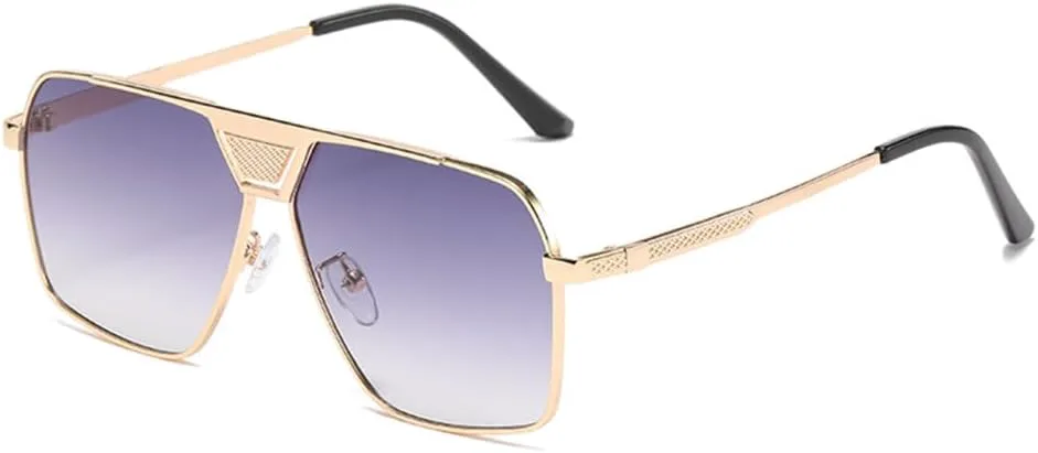 Прямоугольные солнцезащитные очки для мужчин и женщин, металлическая оправа, градиентная оправа, защита от УФ-излучения UV400 MTZJH, Gold Gradient Purple
Прямоугольные солнцезащитные очки для мужчин и женщин, металлическая оправа, градиентная оправа, защита от УФ-излучения UV400 MTZJH, Gold Gradient Purple
