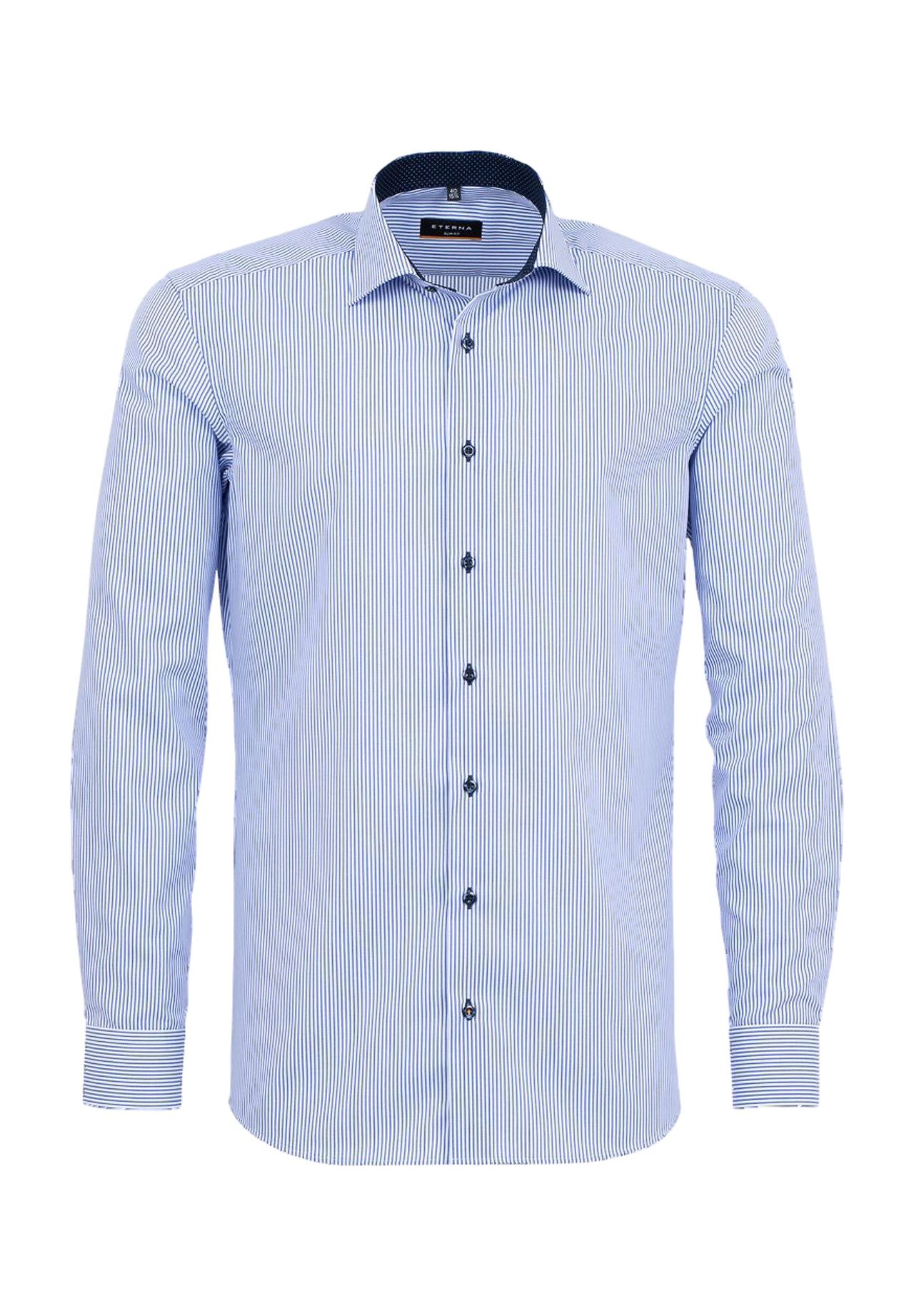 Деловая рубашка, длинный рукав, воротник Кент, приталенный крой, в полоску, мужская ETERNA, цвет 16 Dunkelblau
Деловая рубашка, длинный рукав, воротник Кент, приталенный крой, в полоску, мужская ETERNA, цвет 16 Dunkelblau